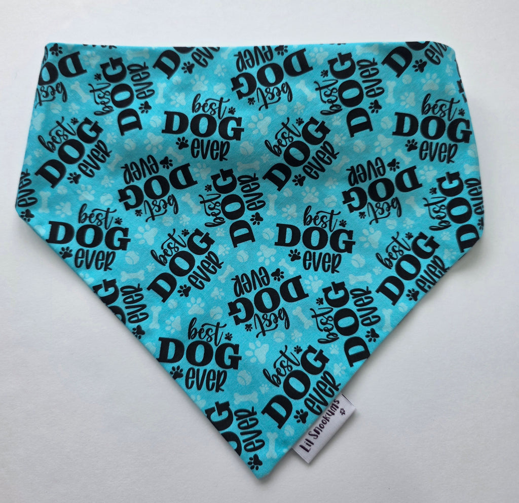 Scrunchie Back Best Dog Bandana