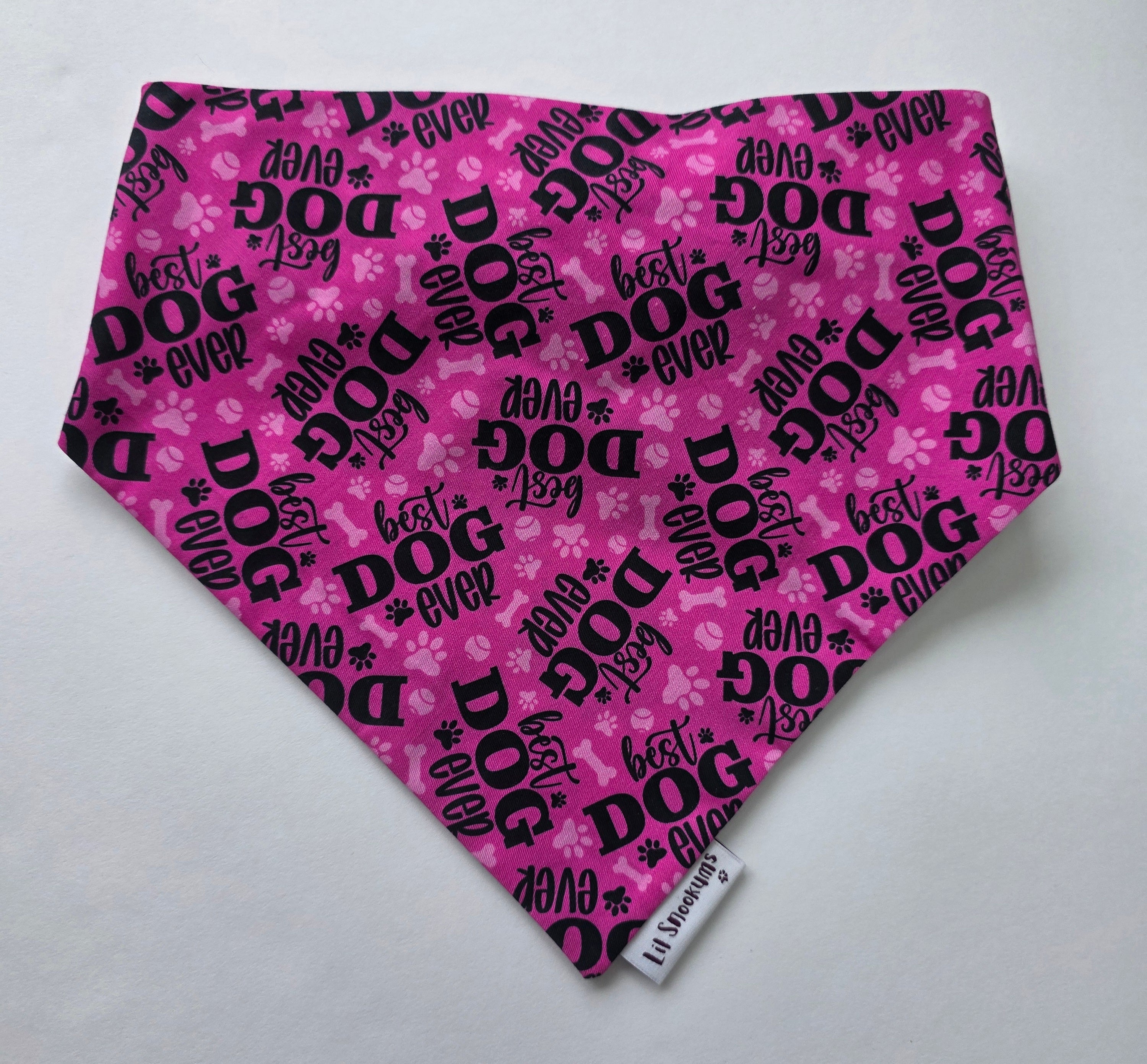 Scrunchie Back Best Dog Bandana