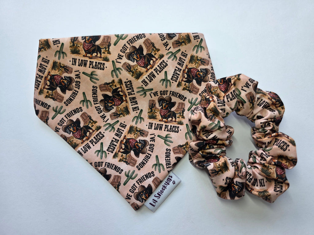 Friends In Low Places Bandana - Scrunchie Back