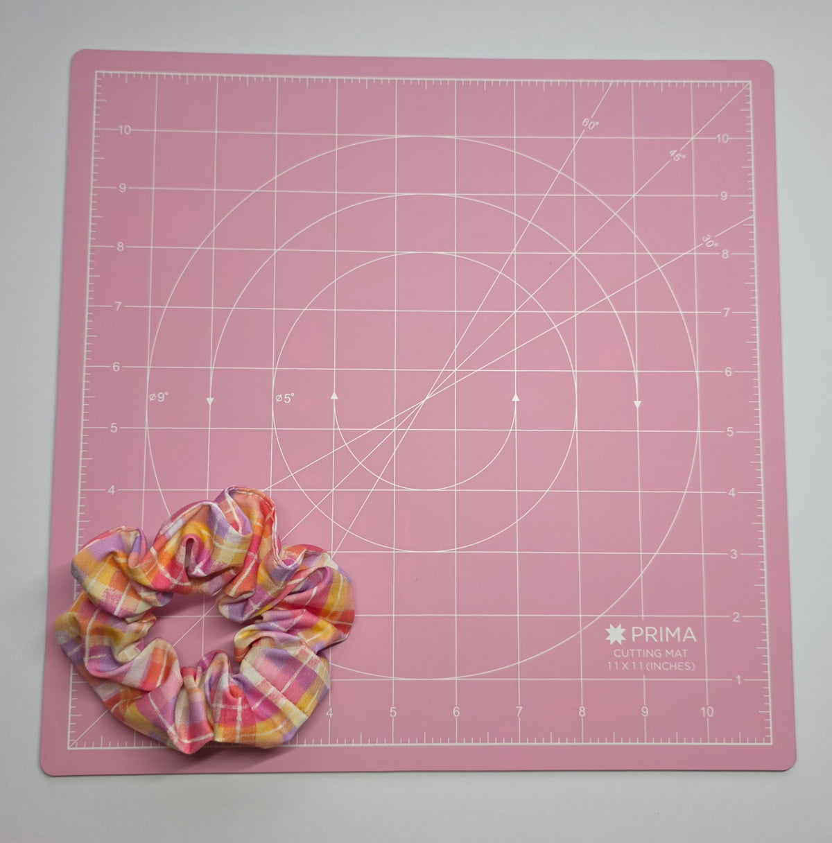 Pink Plaid Scrunchie