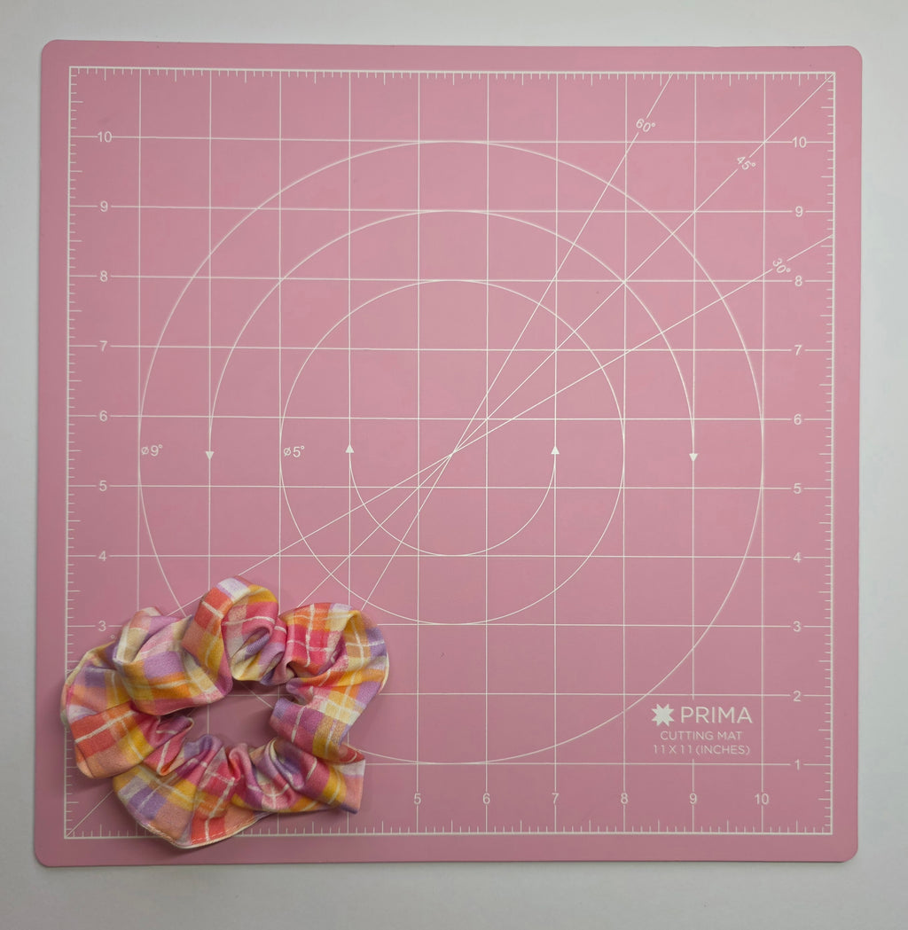 Pink Plaid Scrunchie