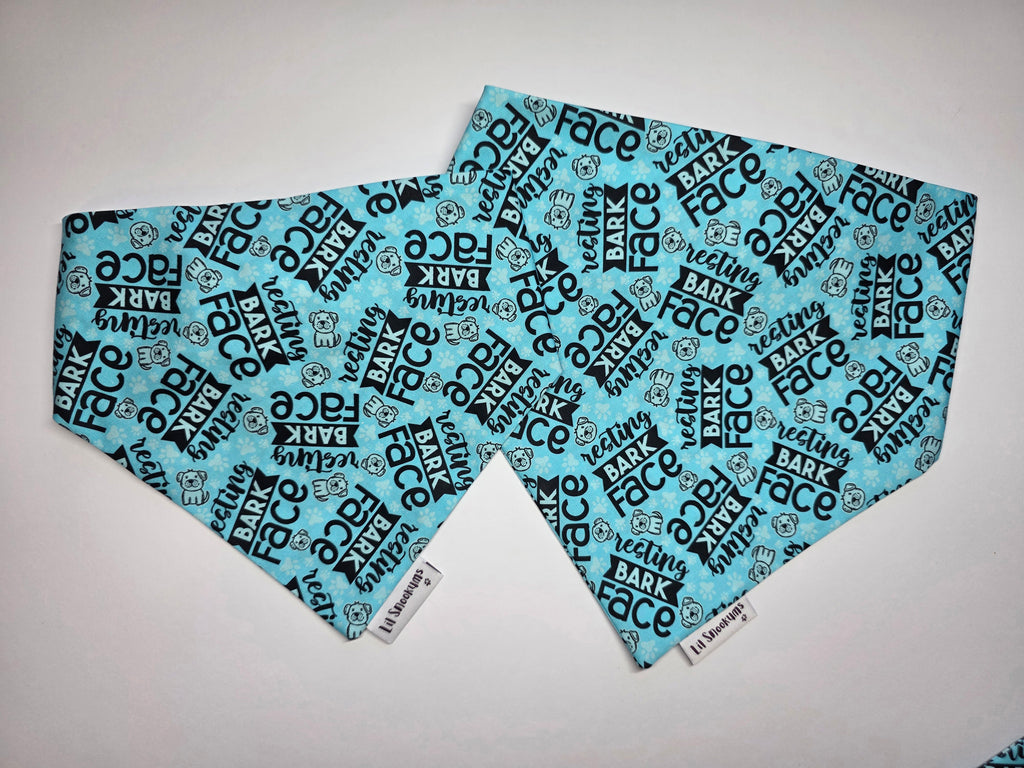 Resting Bark Face Scrunchie Back Bandana