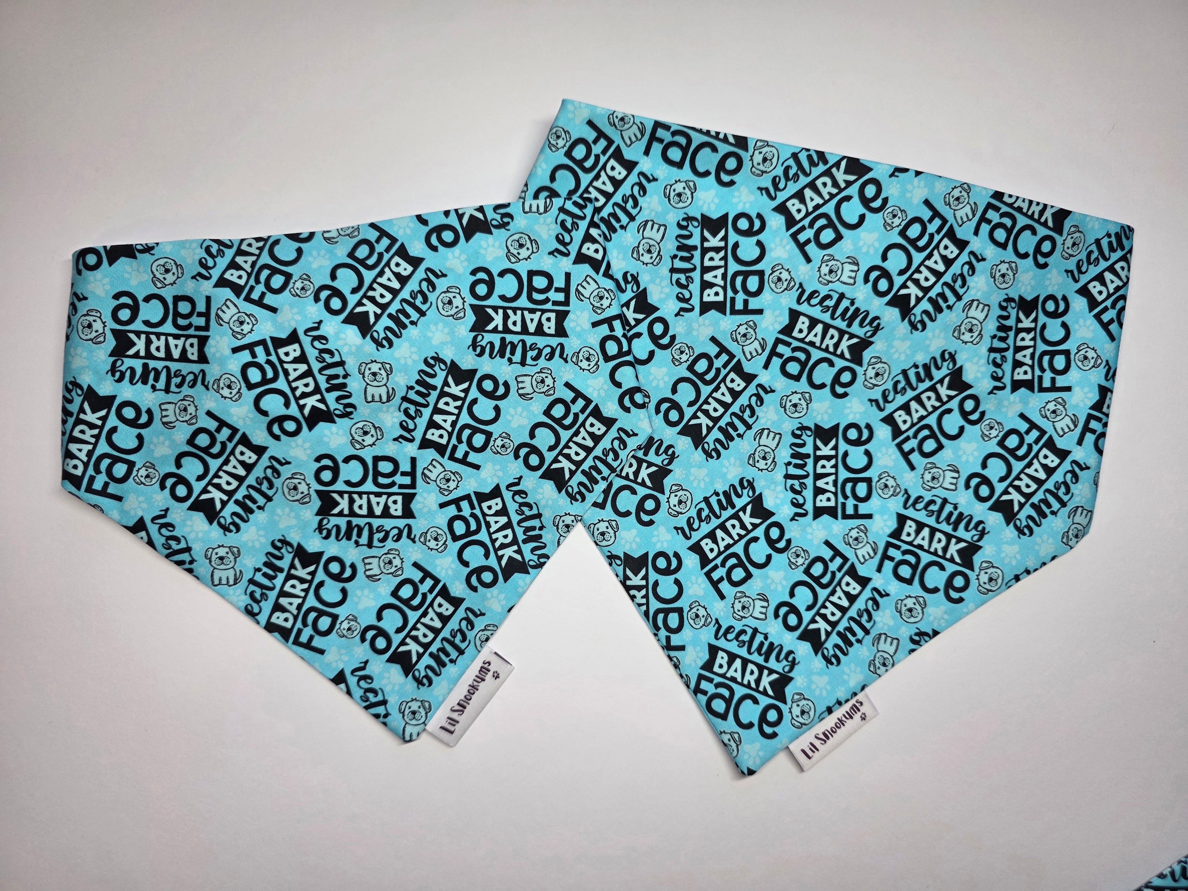 Resting Bark Face Scrunchie Back Bandana