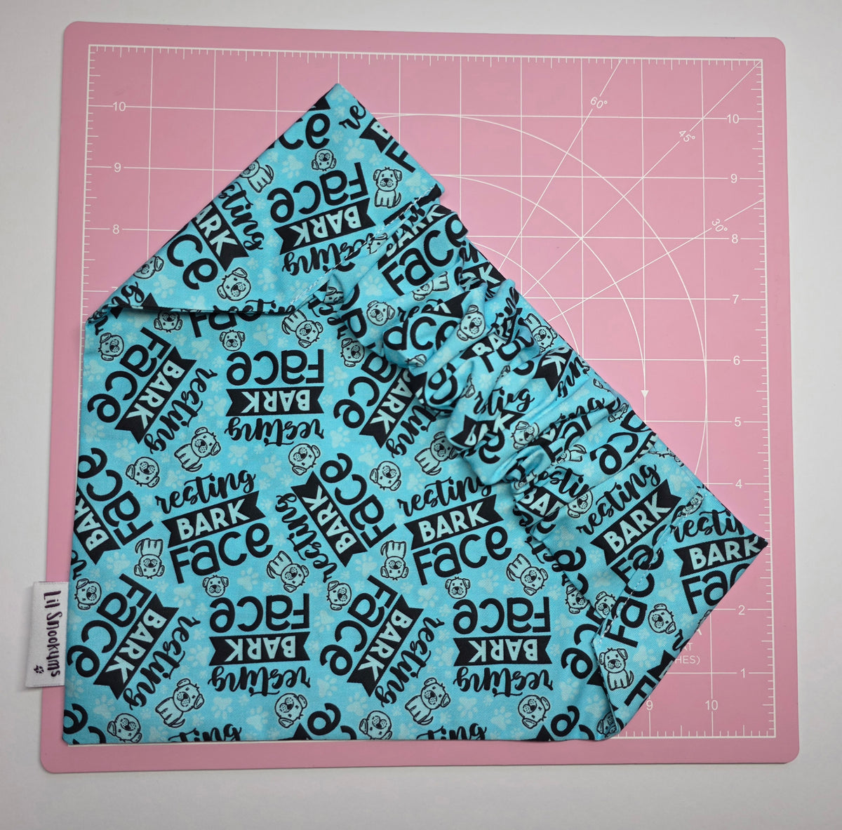 Resting Bark Face Scrunchie Back Bandana
