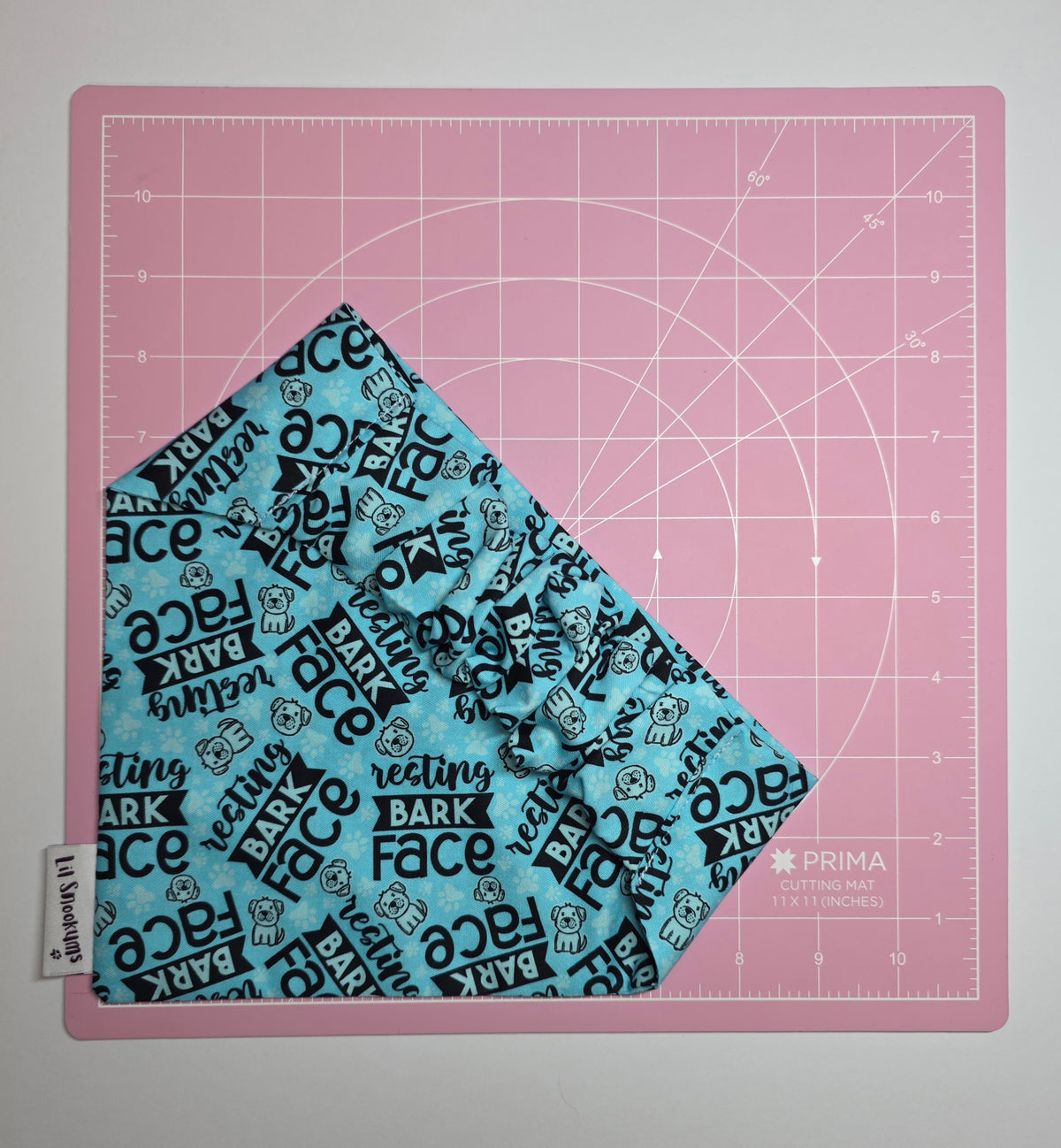 Resting Bark Face Scrunchie Back Bandana