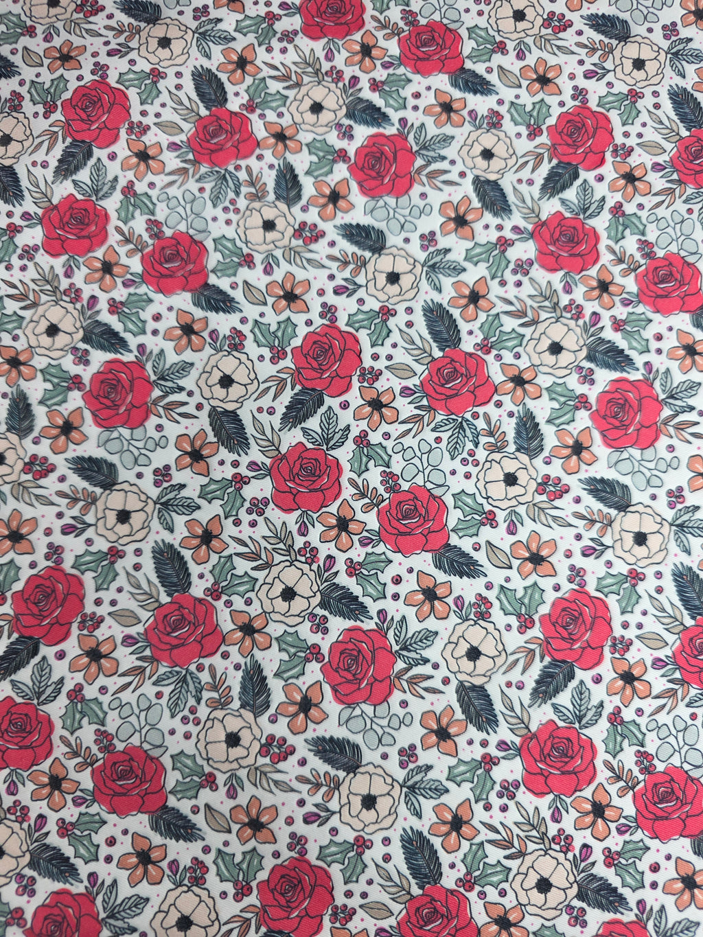 Xmas Floral Tie Up Bandana