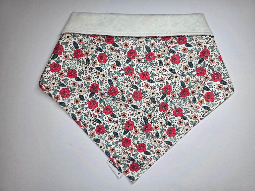 Xmas Floral Tie Up Bandana