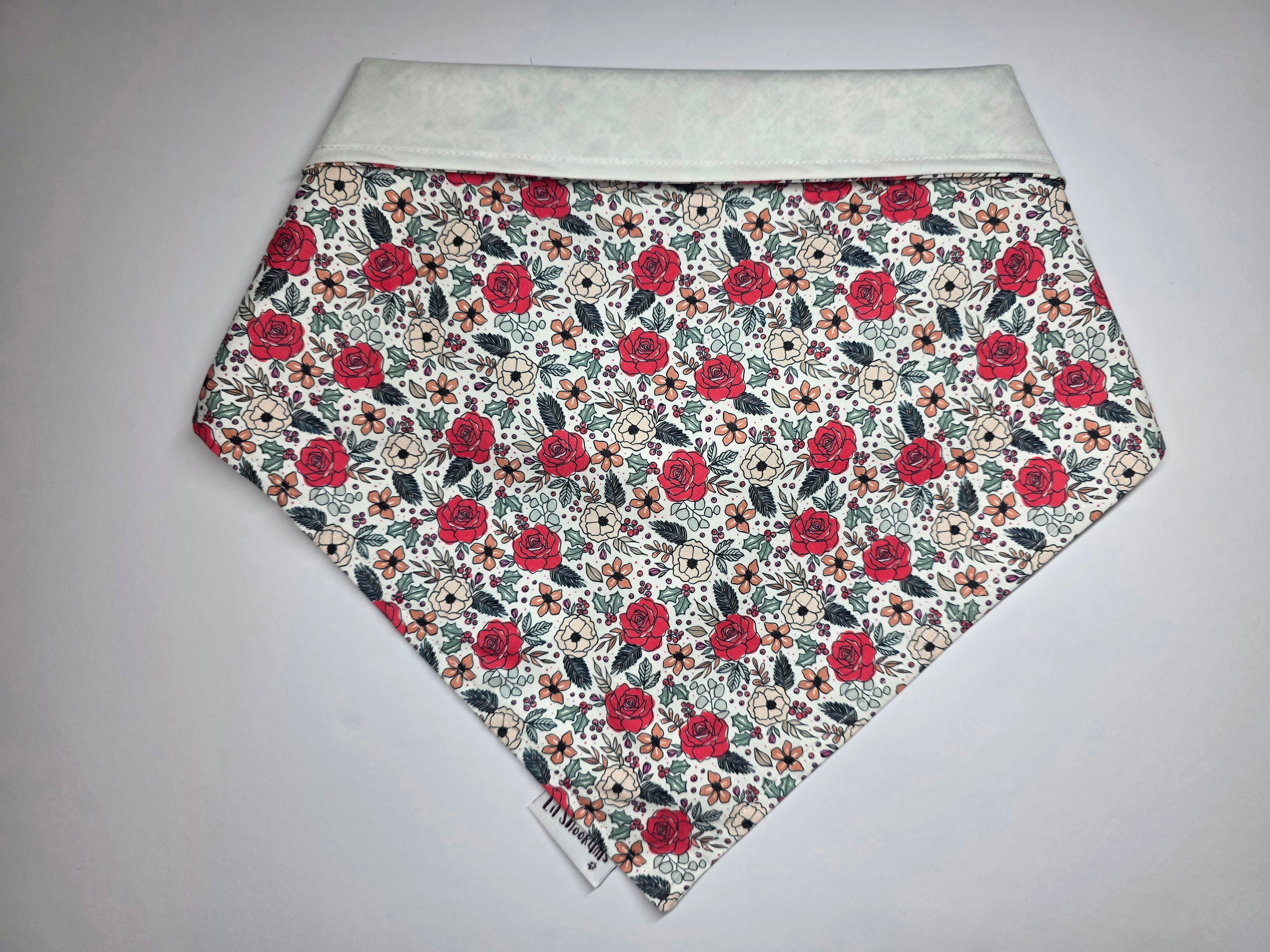 Xmas Floral Tie Up Bandana