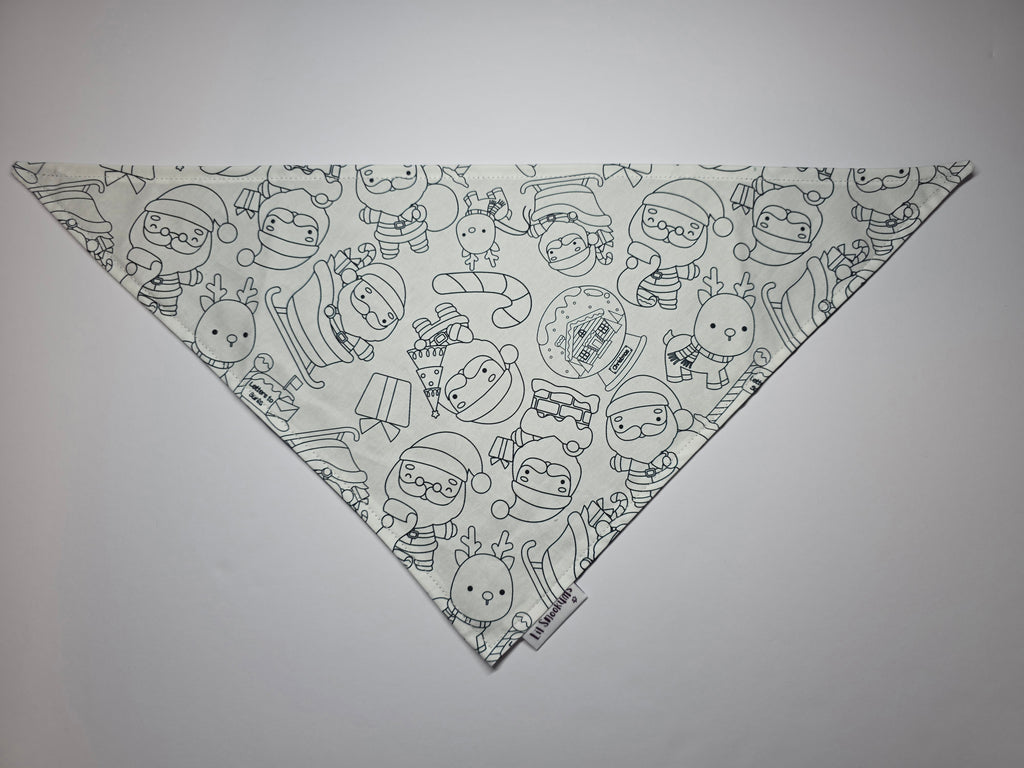 Colour in Xmas Tie Up Bandana