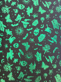 Halloweeen - Green Print Tie up Bandana
