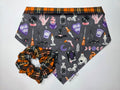 Halloween - Reversible Grey Print Tie up bandana