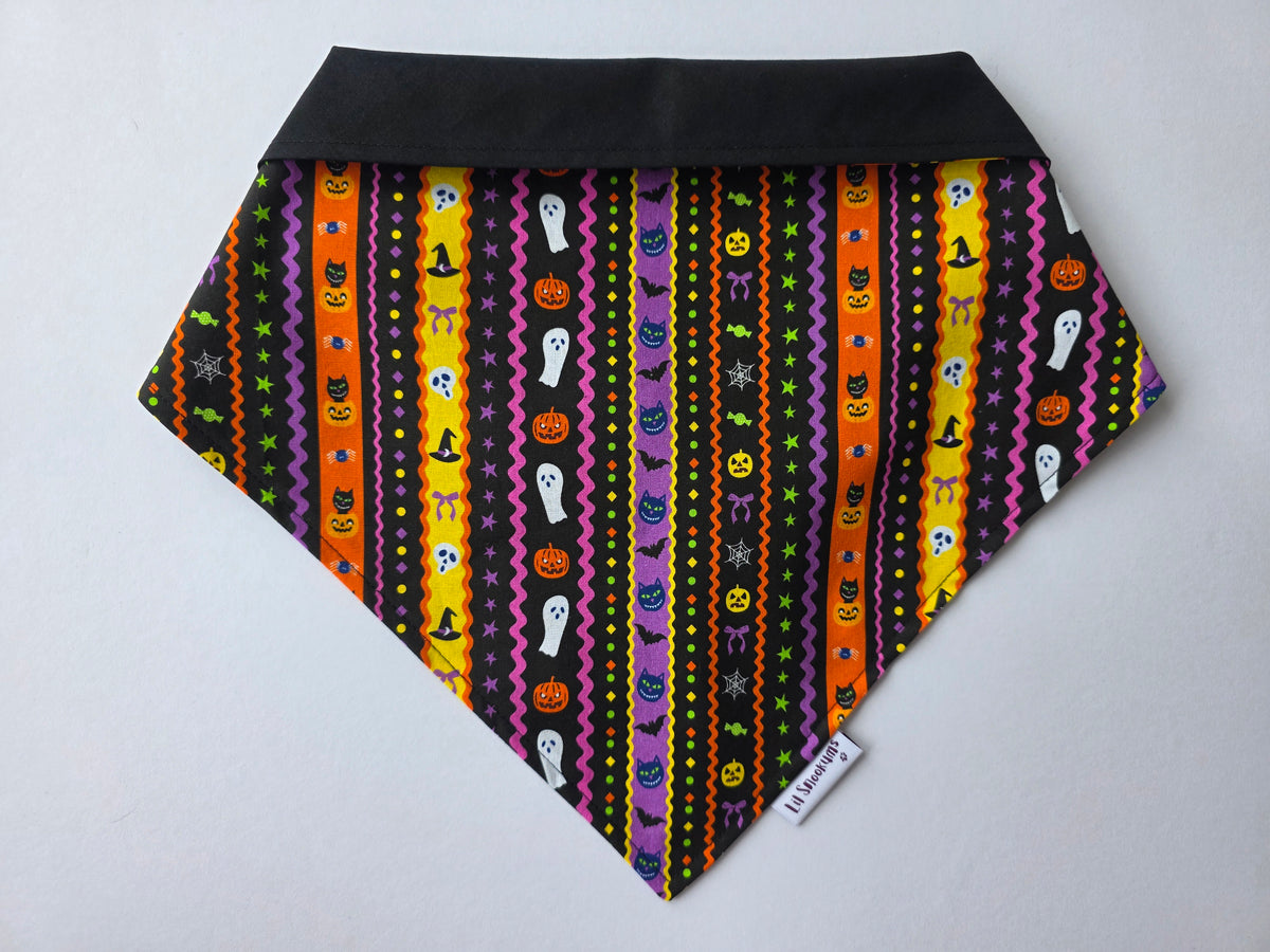 Halloween Spooky Ric Rac Tie up Bandana